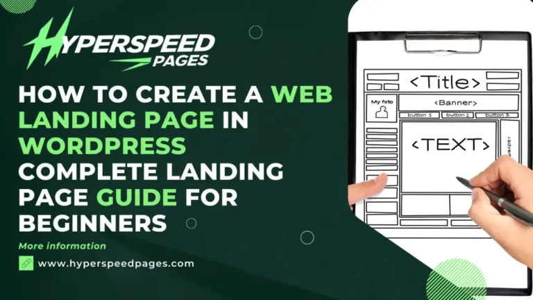 How To Create a Web Landing Page in Wordpress | Complete Landing Page Guide For Beginners