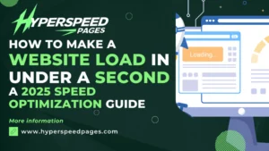 How to Make a Website Load in Under a Second: A 2025 Speed Optimization Guide